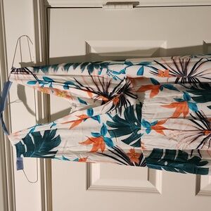 Gibson Latimer Palm print dress Small